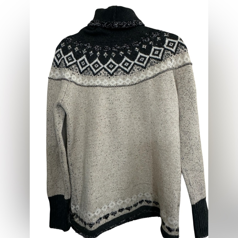 Eddie Bauer Sweater Cowl Neck Fair Isle Medium Women Wool Mohair Blend - Picture 2 of 6